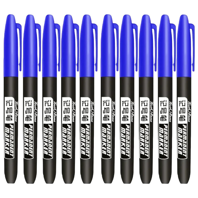 1-20Pcs Permanent Marker Pen Drawing Markers Oil-Based Waterproof Black Blue Red Ink Sketch Pens Stationery Art School Supplies