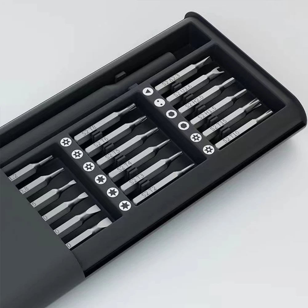 25 In 1 Screwdriver Set Precision Magnetic Screw Driver Bits Mini Tool Case Dismountable For Smart Home PC Phone Repair