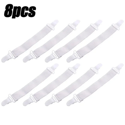 16/4Pcs/Set Adjustable Bed Sheet Grippers Belt Fastener Bed Sheet Clips Mattress Cover Blankets Quilt Holder Organize Gadgets