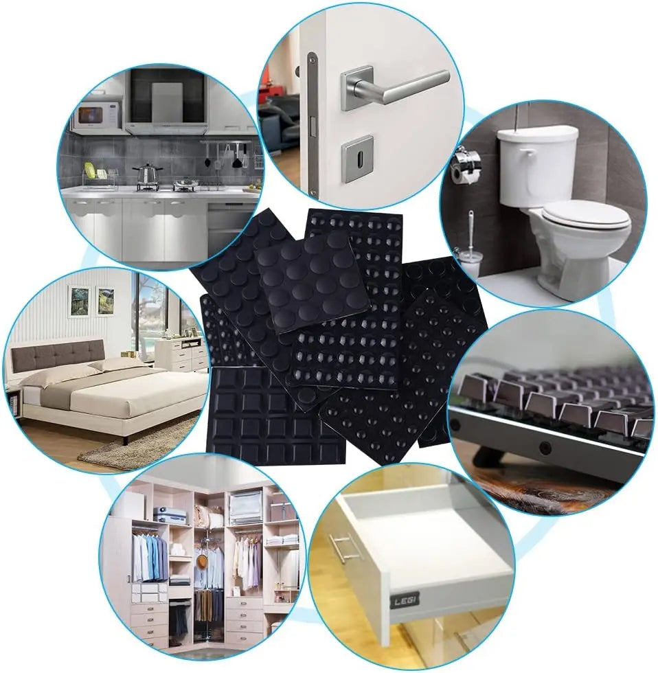 18-100Pcs Soft Silicone Rubber Anti Slip Bumpers Feet Pads Damper Buffer Cabinet Bumpers Silicone Furniture Pads Drawer Door Pad