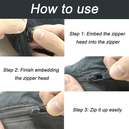 6-60pcs Instant Zipper Universal Instant Fix Repair Kit Replacement Zip Slider Teeth Multifunctional Clothing Replacement Zipper