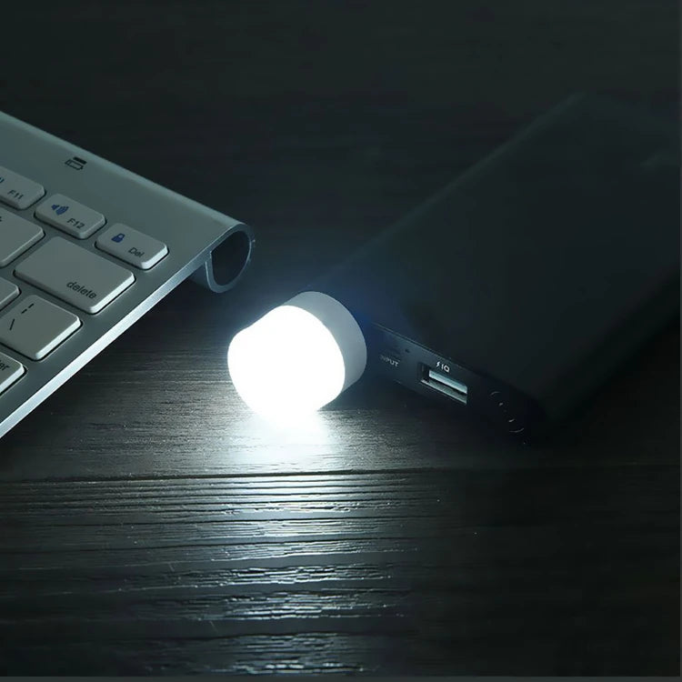 50/1Pcs Mini USB Night Light Warm White Eye Protection Book Reading Light USB Plug Computer Mobile Power Charging LED Night Lamp