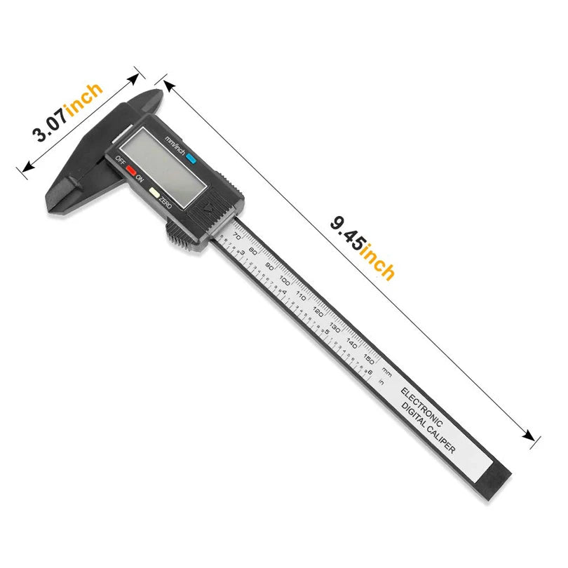 150mm 100mm Electronic Digital Caliper Carbon Fiber Dial Vernier Caliper Gauge Micrometer Measuring Tool Digital Ruler