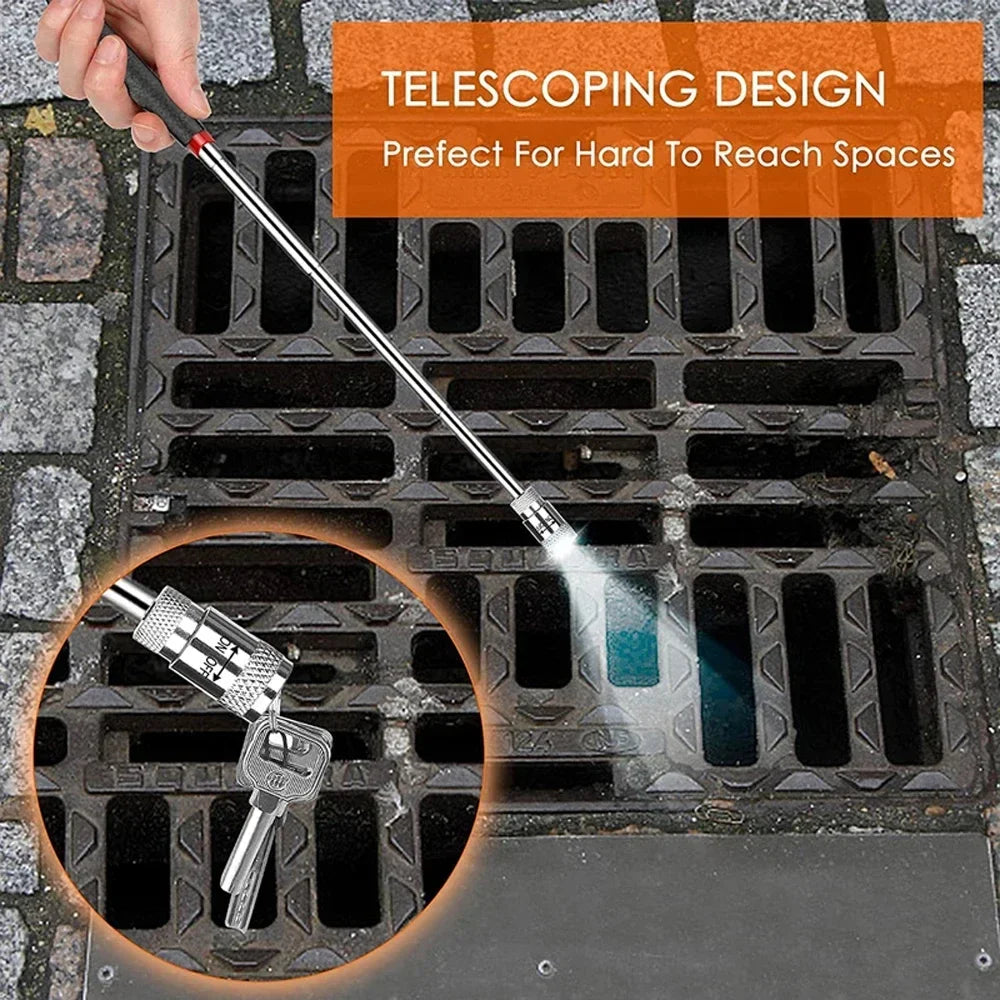 1pc Telescopic Pickup Magnetic Iron Rod Household Automotive Repair and Inspection Tool Strong Magnetic Metal Screw Suction Rod