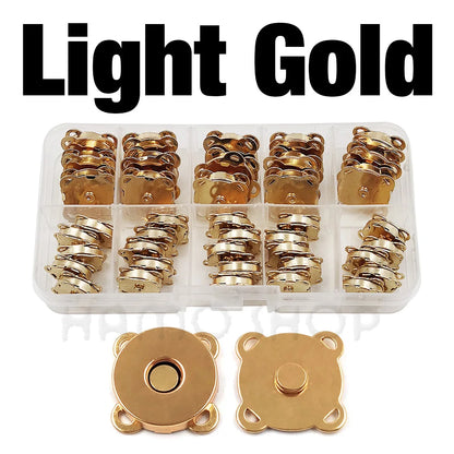 20sets 10mm-18mm Sew-on Metal Magnet Buckle Snap Fasteners Buttons Kits DIY Sewing Garment Accessories Materials Wallet Buckle