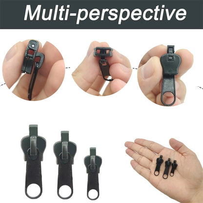 6-60pcs Instant Zipper Universal Instant Fix Repair Kit Replacement Zip Slider Teeth Multifunctional Clothing Replacement Zipper
