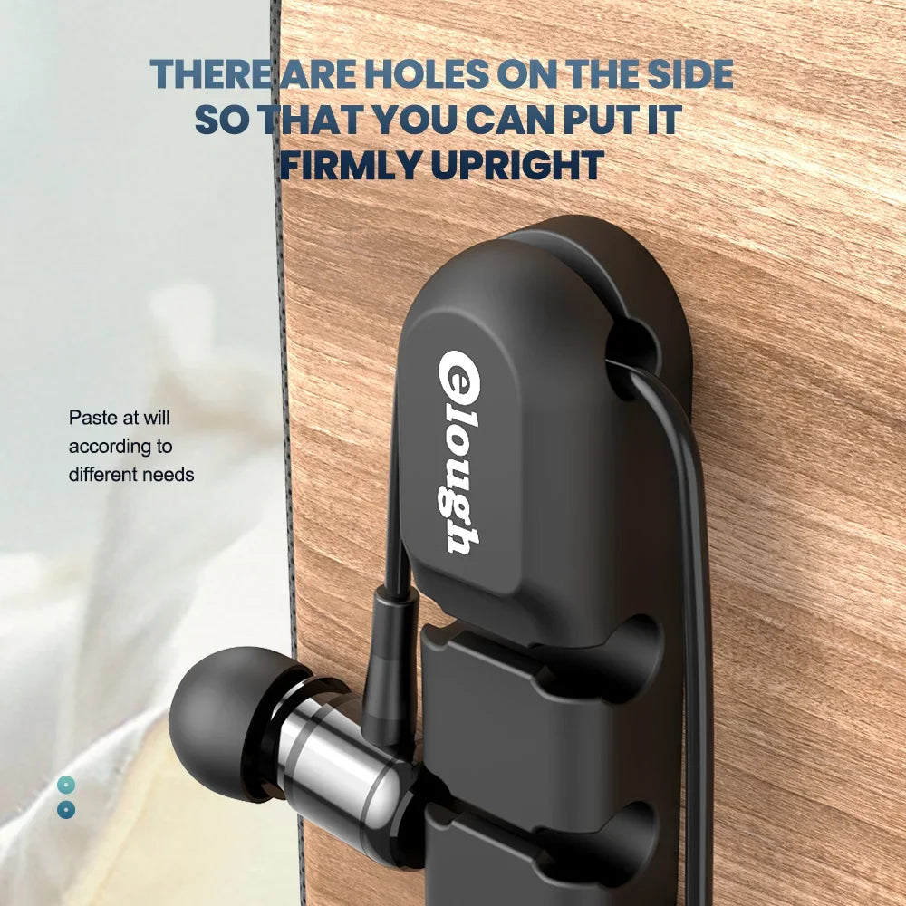 Cable Organizer Management Wire Holder Flexible USB Cable Winder Tidy Silicone Clips For Mouse Keyboard Earphone Protector