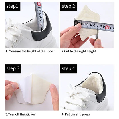 3pair/6pcs Insoles Patch Heel Pads for Sport Shoes Back Sticker Adjustable Size Antiwear Feet Pad Cushion Insert Insole Inserts
