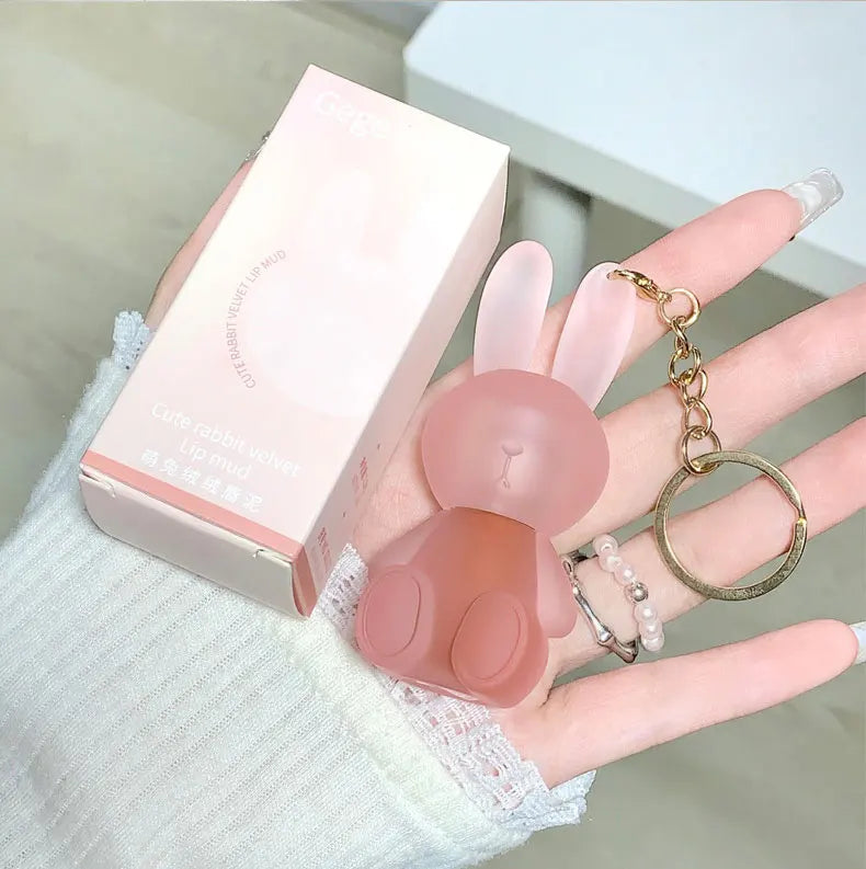 Gege Bear Adorable Rabbit Velvet Lip Mud — Matte Finish, Long-Lasting, Non-Transfer Lip Lacquer for a Whiter Appearance