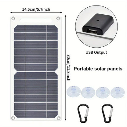 Portable Solar Panel USB 12V Charger Mobile Phone Folding Kit Foldable Outdoor Camping Power Bank For iPhone Charging Battery