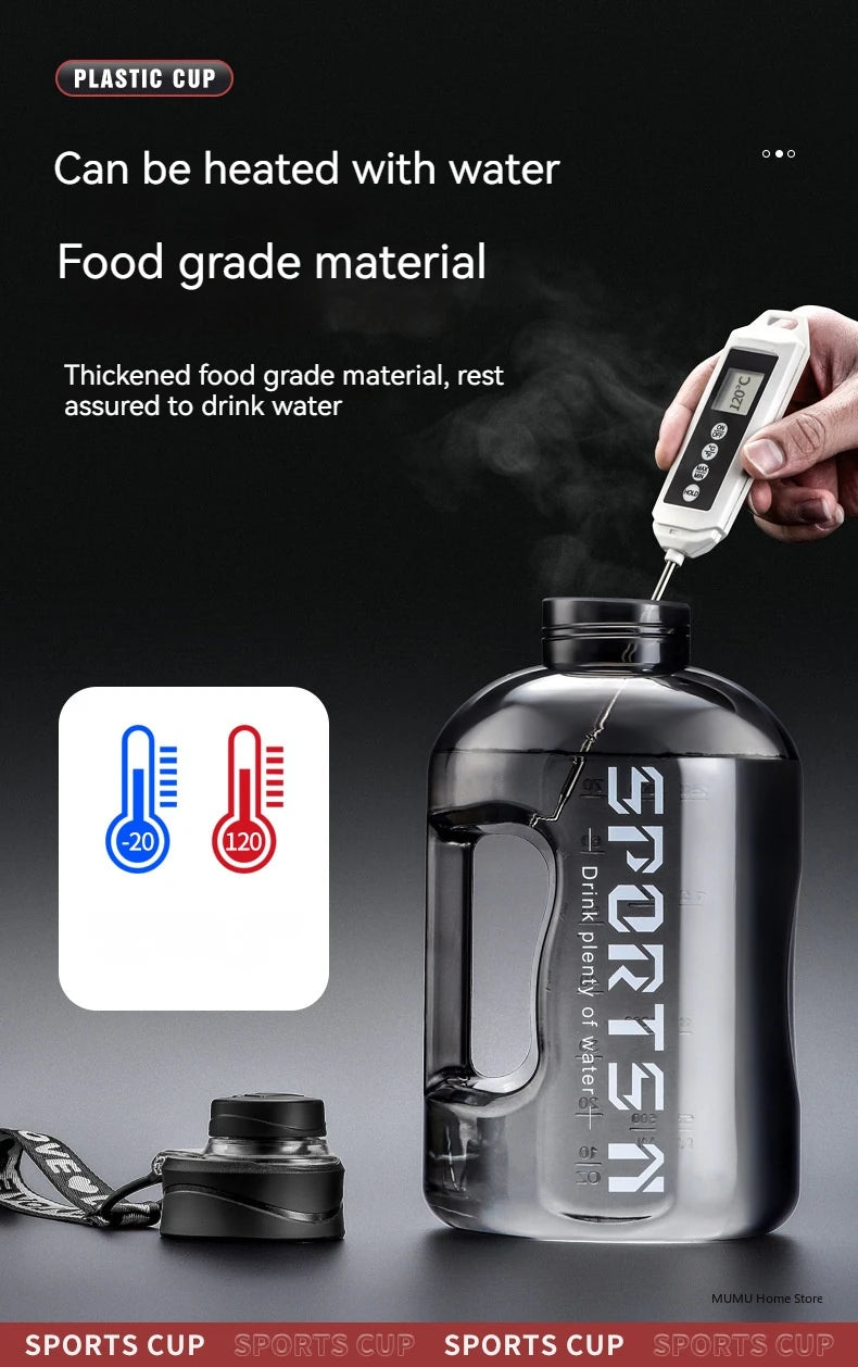 1.7L/2.7L/4L/5L Large Capacity Water Bottle Gym Cycling Cup Sports Water Bottle Portable For Fitness Camping Men Water Kellte