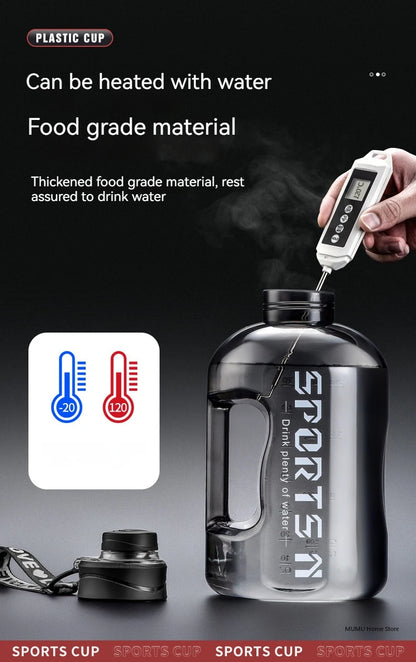 1.7L/2.7L/4L/5L Large Capacity Water Bottle Gym Cycling Cup Sports Water Bottle Portable For Fitness Camping Men Water Kellte