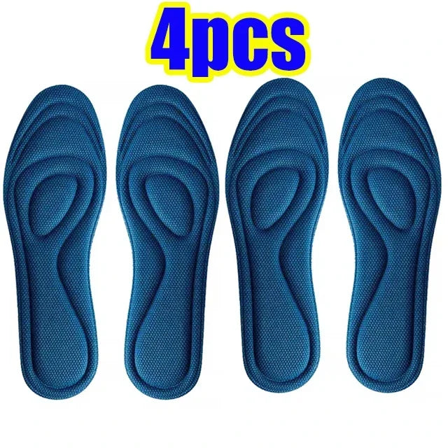 4pcs Memory Foam Orthopedic Insoles for Shoes Men Women Nano Antibacterial Deodorization Insole Sweat Absorption Running Cushion