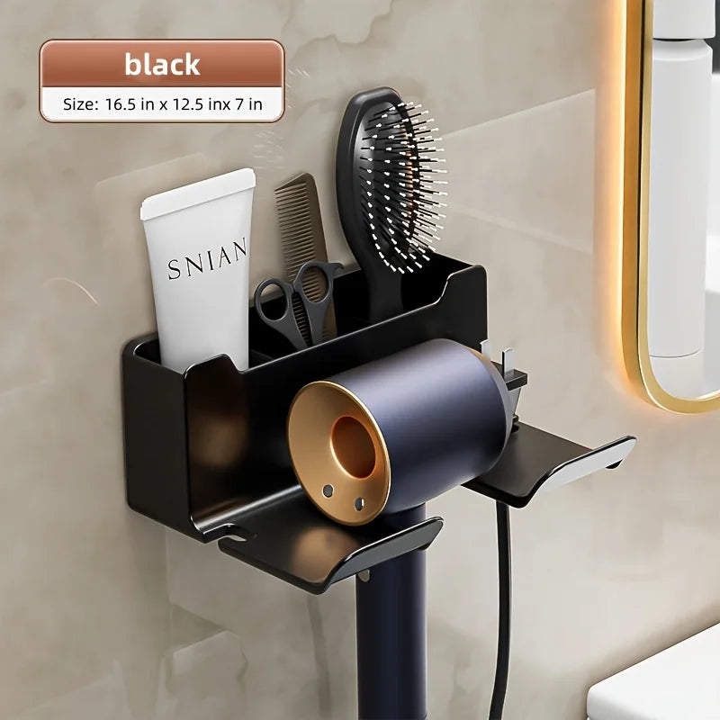 Hair Dryer Holder Wall Dryer Bracket Straightener Stand Hairdryer Organizer Hair Brush Storage Box Bathroom Accessories