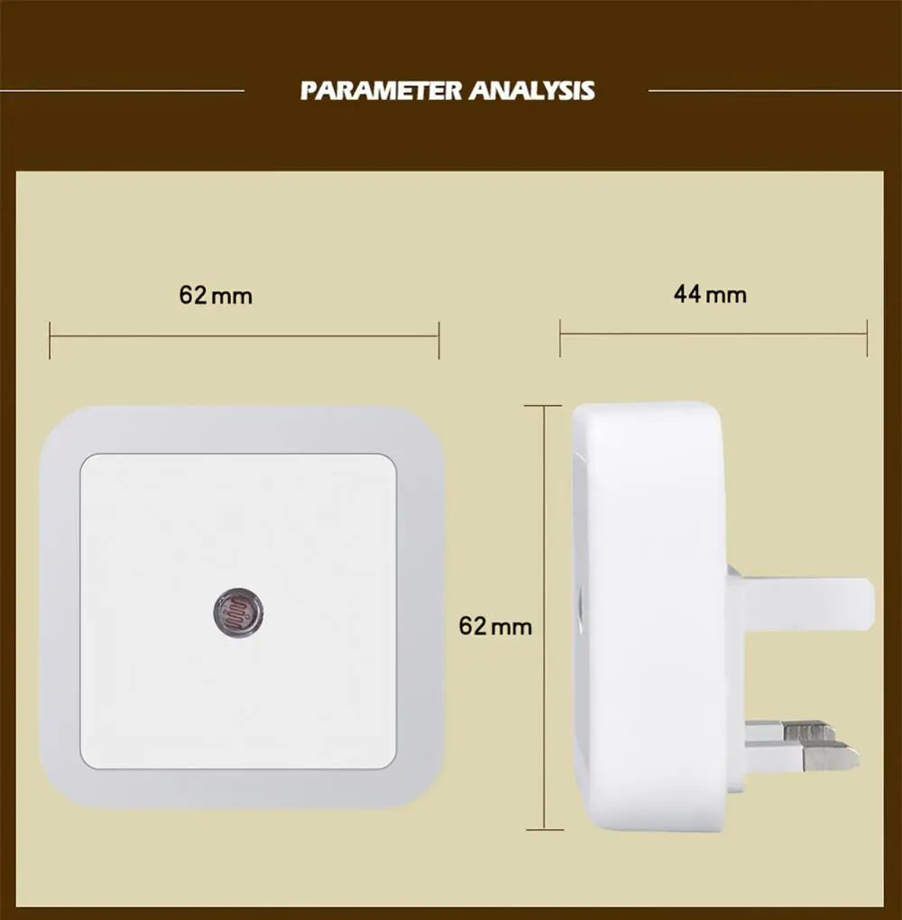 Wireless LED Night Light Sensor Lighting Mini EU US UK Plug Night light Lamp for Home Room Bedroom Stairway Decoration Lights