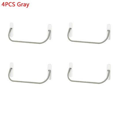 4PCS Simple Shoe Rack Wall-mounted Bathroom Slippers Hook Holder Shoes Slipper Drain Storage Drying Rack Shoe Organizer Hanger