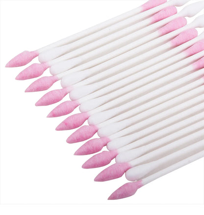100/200/300Pcs Disposable Double Head Wood Cotton Swab Lipstick Ear Swab Cleaning Cotton Buds Makeup Sticks Cotton Swabs Tools