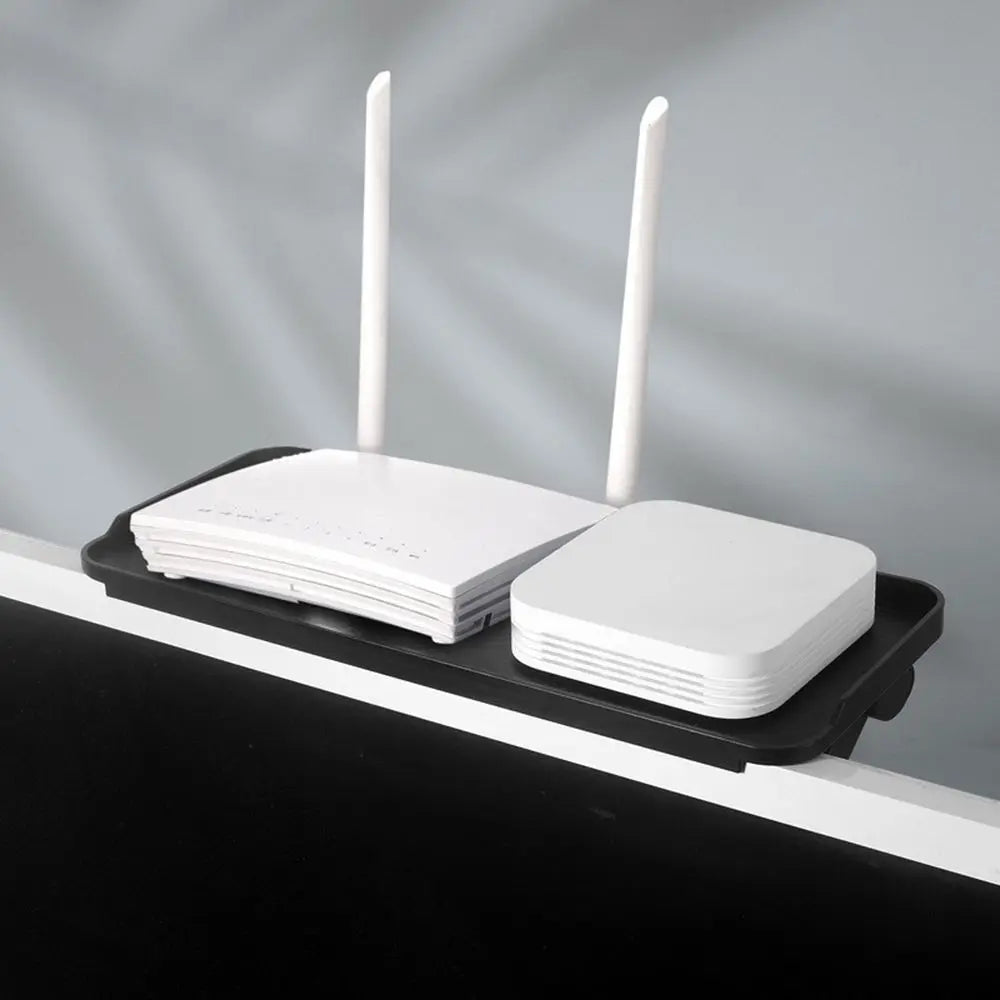 Computer TV Screen Shelf Display Organizer Wireless Router Set-top Box Shelf Home Office Storage Rack Shelf Organizer