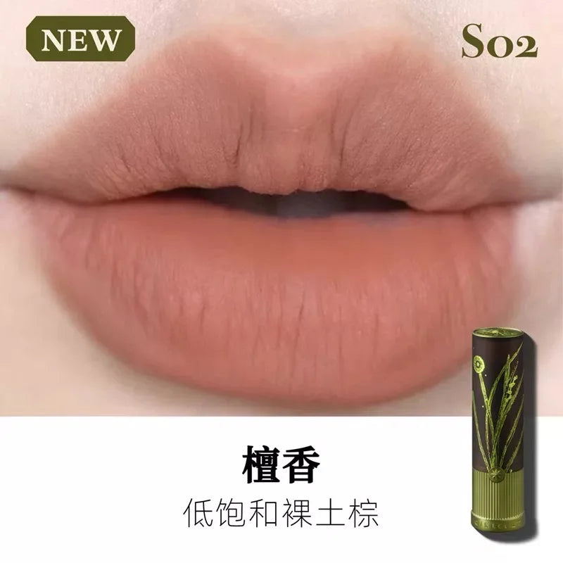 Girlcult Herbal Compendium Glitter Lipstick Green Shimmer Lipgloss Matte Velvet Lip Clay Moisturizing Longlasting Nostickup