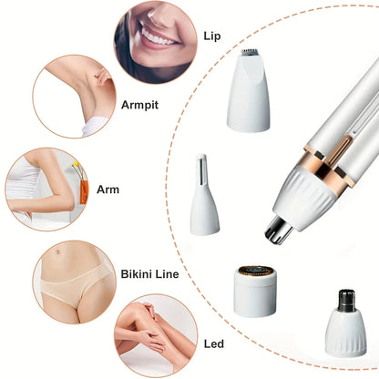 4 In 1 Electric Razor for Women Full Body Shaving Facial Epilator