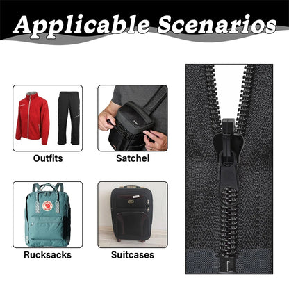 6-60pcs Instant Zipper Universal Instant Fix Repair Kit Replacement Zip Slider Teeth Multifunctional Clothing Replacement Zipper