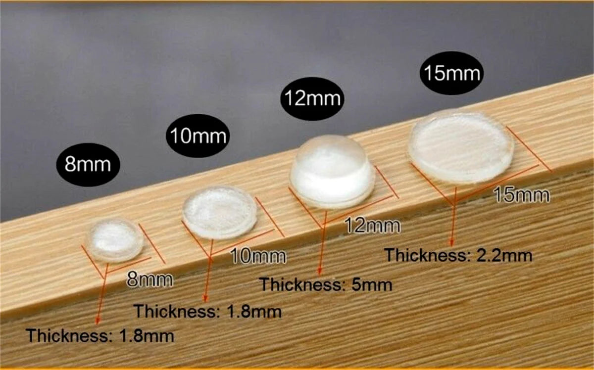 18-100Pcs Soft Silicone Rubber Anti Slip Bumpers Feet Pads Damper Buffer Cabinet Bumpers Silicone Furniture Pads Drawer Door Pad