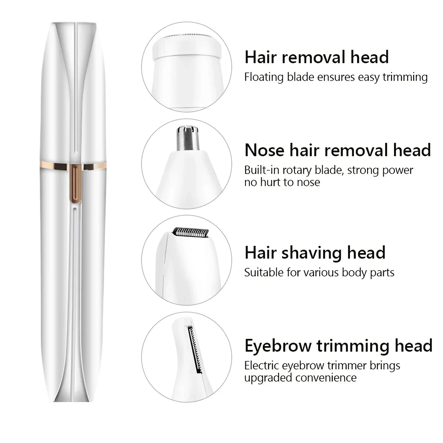 4 In 1 Electric Razor for Women Full Body Shaving Facial Epilator