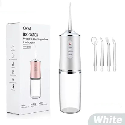 Electric Oral Irrigator Portable Dental Water Flosser Teeth Cleaner Mouth Washing Machine with 4 Jets Oral Hygiene Wireless