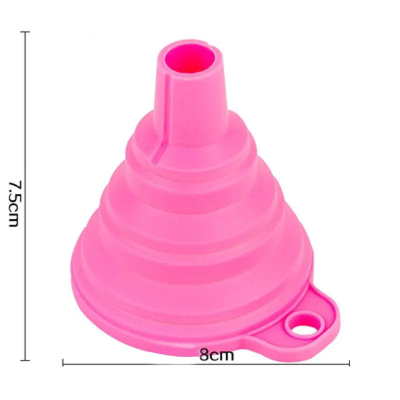 1pc Red Silicone Funnel Mini Multifunctional Convenient Kitchen Folding And Sub Packaging Tools Kitchen Supplies