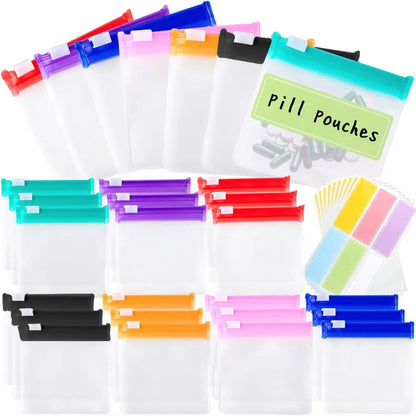1/7/28PCS Pill Pouch Bags Zippered Pill Pouch Reusable Pill Bags Clear Eva Pill Bag Self Sealing Medicine Organizer Storage Bags