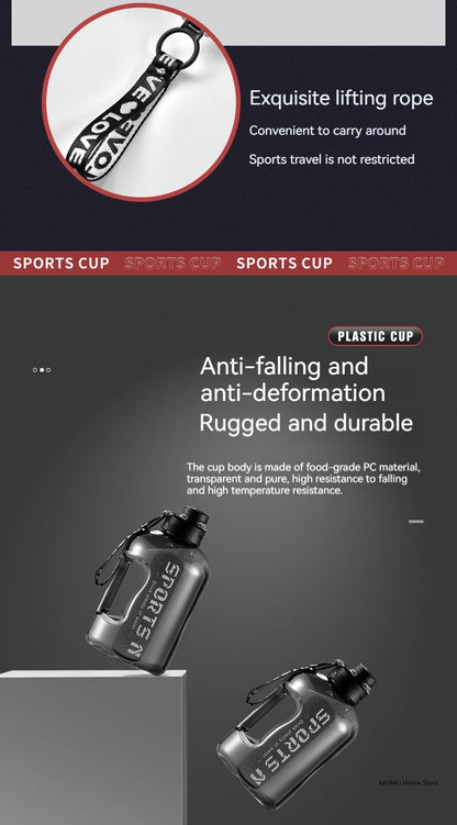 1.7L/2.7L/4L/5L Large Capacity Water Bottle Gym Cycling Cup Sports Water Bottle Portable For Fitness Camping Men Water Kellte