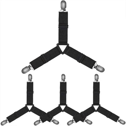 16/4Pcs/Set Adjustable Bed Sheet Grippers Belt Fastener Bed Sheet Clips Mattress Cover Blankets Quilt Holder Organize Gadgets