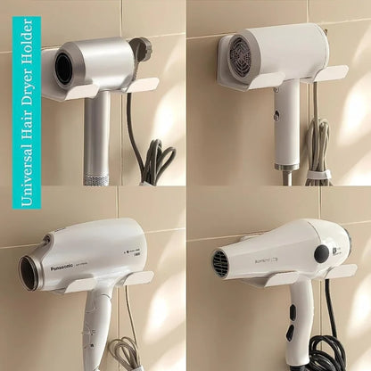 Hair Dryer Holder Wall Mounted Hair Straightener Dryer Hair Stand Bathroom Organizer Shelves Washroom Organization Shelves