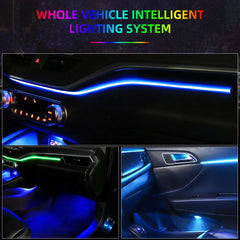 6/18 in 1 RBG 64 Color Car Ambient Lights Interior Acrylic Strip Light