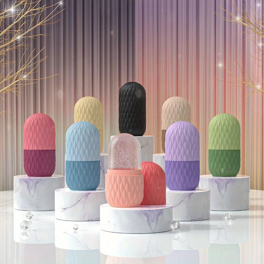 Ice Face Roller, Reusable Silicone Mold Face Massage
