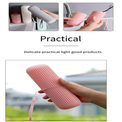 Travel Portable Toothbrush Cup Bathroom Toothpaste Holder Storage Case Box Organizer Travel Toiletries Storage Cup New Creative