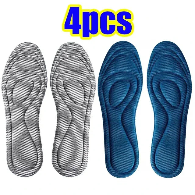 4pcs Memory Foam Orthopedic Insoles for Shoes Men Women Nano Antibacterial Deodorization Insole Sweat Absorption Running Cushion
