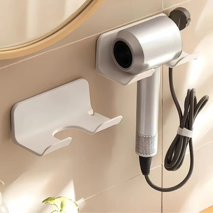 Hair Dryer Holder Wall Mounted Hair Straightener Dryer Hair Stand Bathroom Organizer Shelves Washroom Organization Shelves