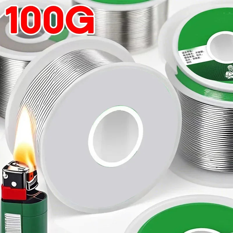 100/20g No Need Solder Powder Soldering Rods Low Temperature Easy Melt Solder Wire Silver Universal Welding Rod Cored Weld Wire