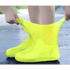 1 Pair Silicone WaterProof Shoe Covers lip-resistant Rubber Rain Boot Rain Gear Overshoes Accessories For Outdoor Rainy Day
