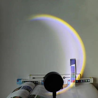 Sunset Photography Light USB Rainbo LED Light Mobile Phone Self  Neon Night Light Projector Photography Wall Atmosphere Light