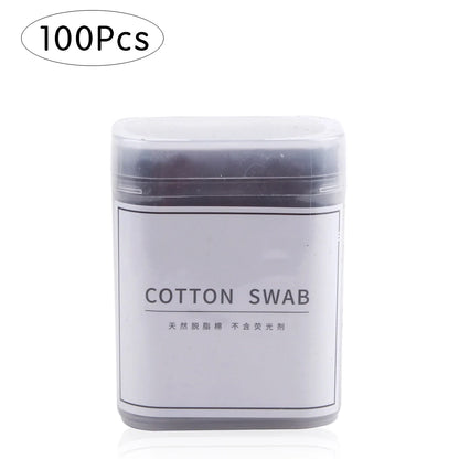 100/200/300Pcs Disposable Double Head Wood Cotton Swab Lipstick Ear Swab Cleaning Cotton Buds Makeup Sticks Cotton Swabs Tools