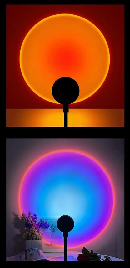 Sunset Photography Light USB Rainbo LED Light Mobile Phone Self  Neon Night Light Projector Photography Wall Atmosphere Light