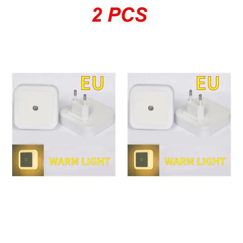 Wireless LED Night Light Sensor Lighting Mini EU US UK Plug Night light Lamp for Home Room Bedroom Stairway Decoration Lights