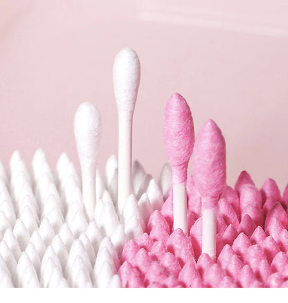 100/200/300Pcs Disposable Double Head Wood Cotton Swab Lipstick Ear Swab Cleaning Cotton Buds Makeup Sticks Cotton Swabs Tools