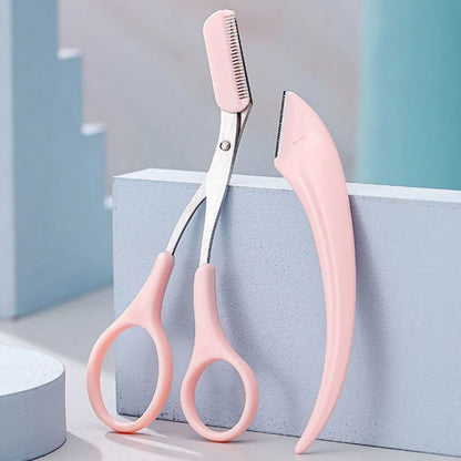 Eyebrow Trimming Knife Face Razor For Women Eyebrow Scissors
