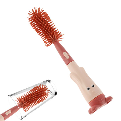Silicone Bottle Cleaning Brush Cup Scrubber Glass Cleaner Water Cup Container Straw Cleaning Brush Set Kitchen Cleaning Tool