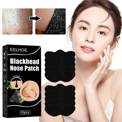 10pcs/Box Blackhead Remover Nose Strips Nasal Patch Deep Cleaning Shrink Pores Acne Treatment Nose Blackhead Mask Strip Skincare