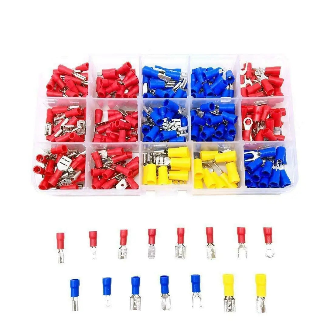 280pcs Wire Connector Kit Male Female Insulated Terminals Cold Crimp Terminals Assorted Crimp Terminals Spade Butt Connector Kit