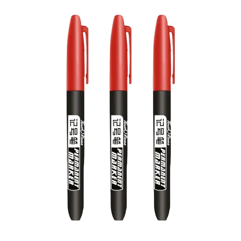 1-20Pcs Permanent Marker Pen Drawing Markers Oil-Based Waterproof Black Blue Red Ink Sketch Pens Stationery Art School Supplies